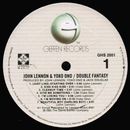 John Lennon & Yoko Ono : Double Fantasy (LP, Album, Gol)