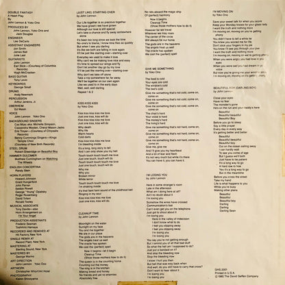 John Lennon & Yoko Ono : Double Fantasy (LP, Album, Gol)