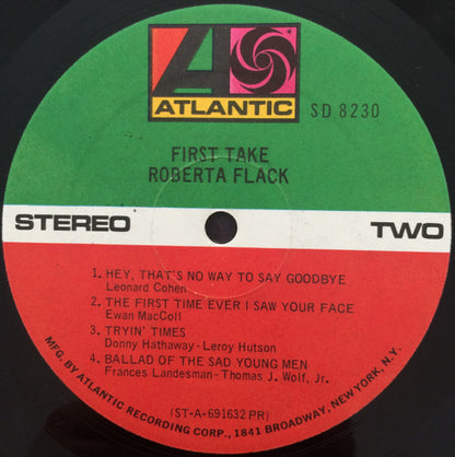 Roberta Flack : First Take (LP, Album, PR )