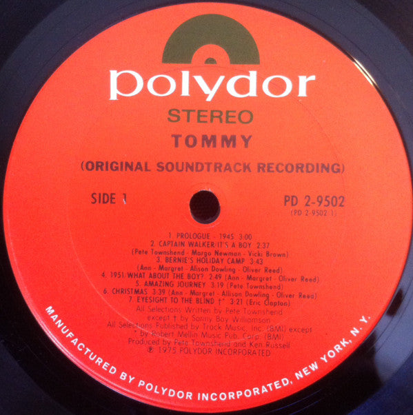 Various : Tommy (Original Soundtrack Recording) (2xLP, Album)