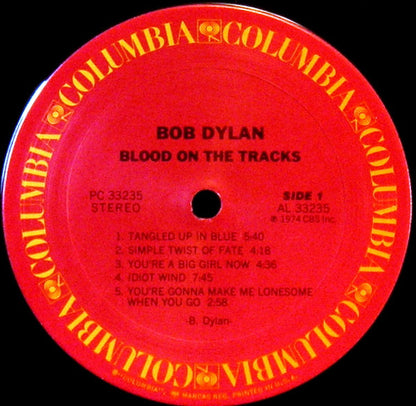 Bob Dylan : Blood On The Tracks (LP, Album, RE, RP, Mur)