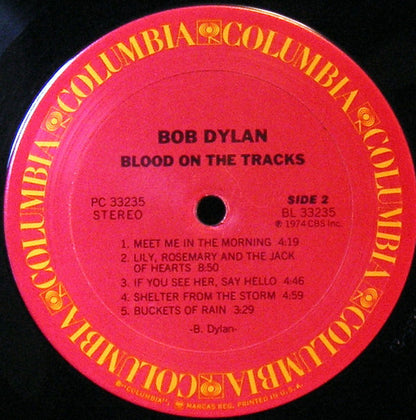 Bob Dylan : Blood On The Tracks (LP, Album, RE, RP, Mur)