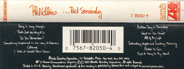 Phil Collins : ...But Seriously (Cass, Album)