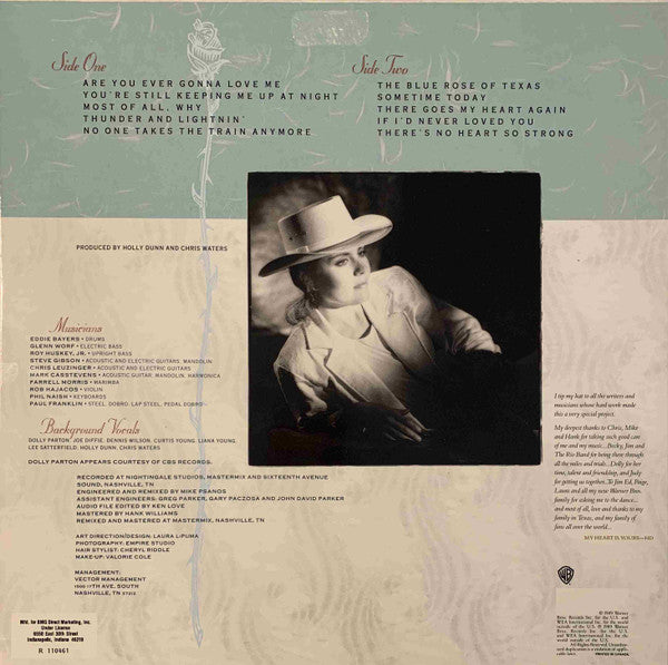 Holly Dunn : The Blue Rose Of Texas (LP, Album, Club, BMG)