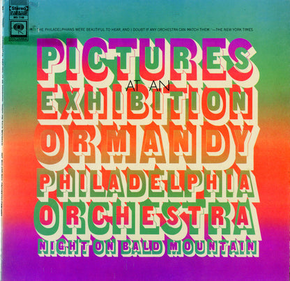 Modest Mussorgsky — The Philadelphia Orchestra, Eugene Ormandy : Pictures At An Exhibition - Night On Bald Mountain (LP, Album, Ter)