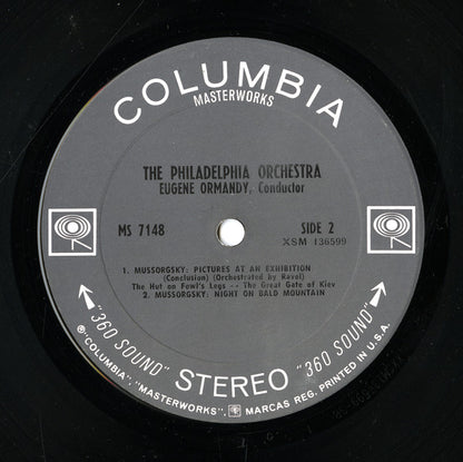Modest Mussorgsky — The Philadelphia Orchestra, Eugene Ormandy : Pictures At An Exhibition - Night On Bald Mountain (LP, Album, Ter)
