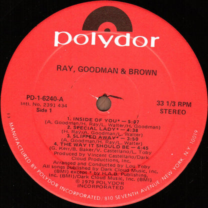 Ray, Goodman & Brown : Ray, Goodman & Brown (LP, Album, 53 )