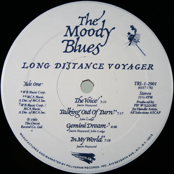 The Moody Blues : Long Distance Voyager (LP, Album, Hau)