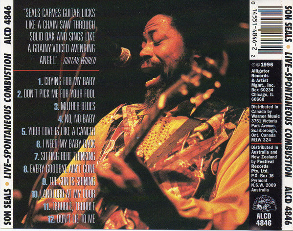 Son Seals : Live (Spontaneous Combustion) (CD, Album)