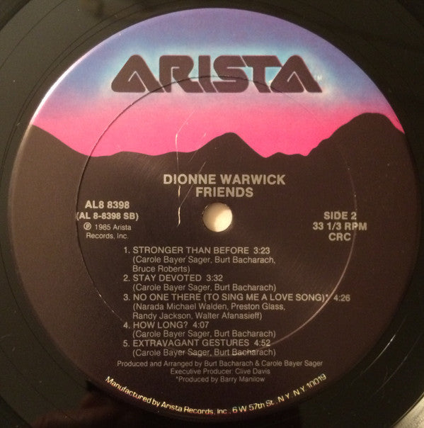 Dionne Warwick : Friends (LP, Album, Club)