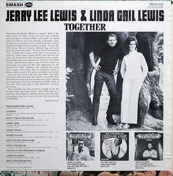Jerry Lee Lewis & Linda Gail Lewis : Together (LP, Album)