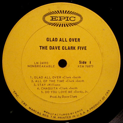 The Dave Clark Five : Glad All Over (LP, Album, Mono, Pit)