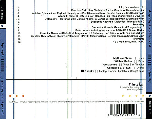 DJ Spooky : Optometry (CD, Album)