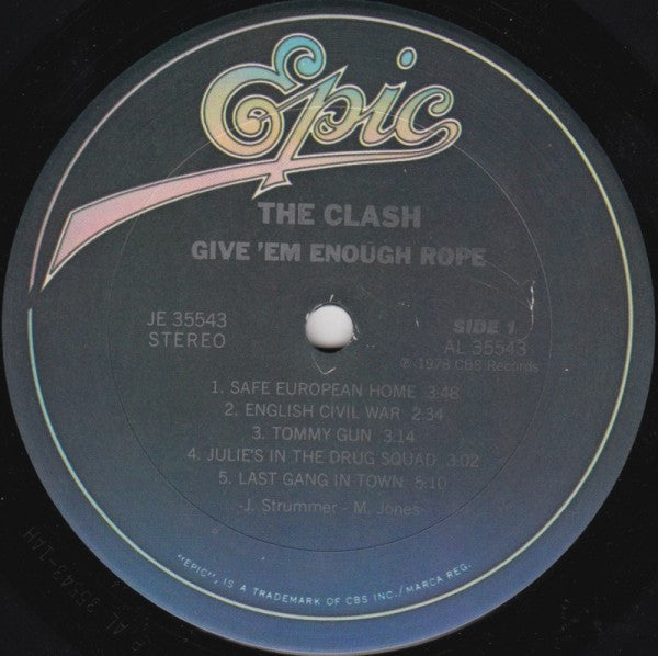 The Clash : Give 'Em Enough Rope (LP, Album, RP, Ter)