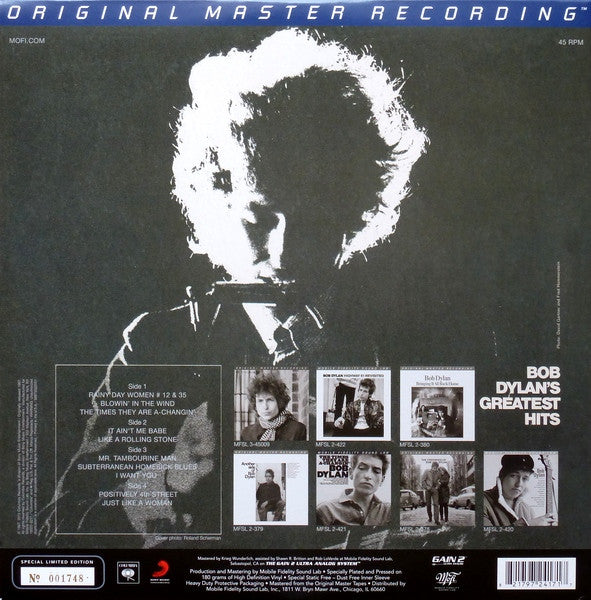 Bob Dylan : Bob Dylan's Greatest Hits (2x12", Comp, Ltd, Num, RE, RM, 180)