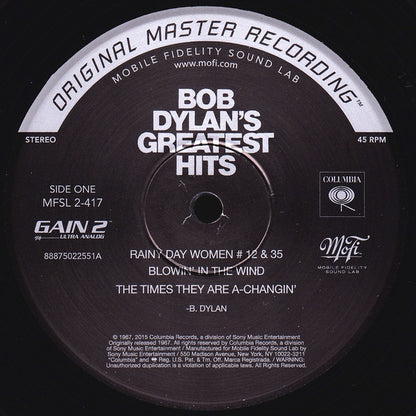 Bob Dylan : Bob Dylan's Greatest Hits (2x12", Comp, Ltd, Num, RE, RM, 180)