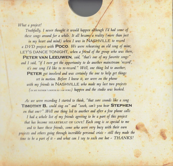 Richie Furay : The Heartbeat Of Love (CD, Album)