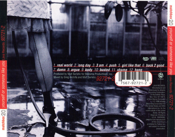 Matchbox Twenty : Yourself Or Someone Like You (CD, Album, SRC)