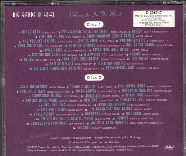 Various : Big Bands In Hi Fi Volume 2: In The Mood (2xCD, Comp, Club)
