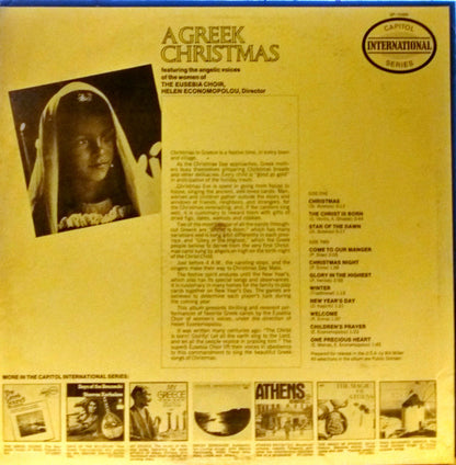 The Eusebia Choir Under The Direction Of Helen Economopolou : A Greek Christmas (LP, Album)