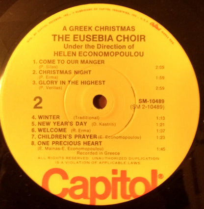 The Eusebia Choir Under The Direction Of Helen Economopolou : A Greek Christmas (LP, Album)