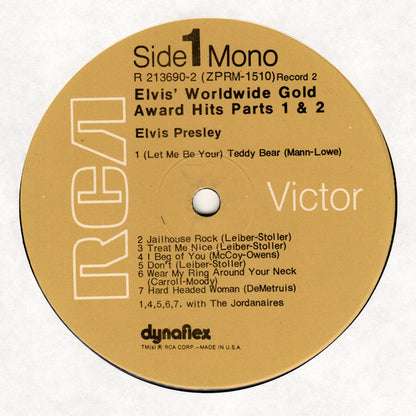 Elvis Presley : Worldwide Gold Award Hits, Parts 1 & 2 (2xLP, Comp, Mono)