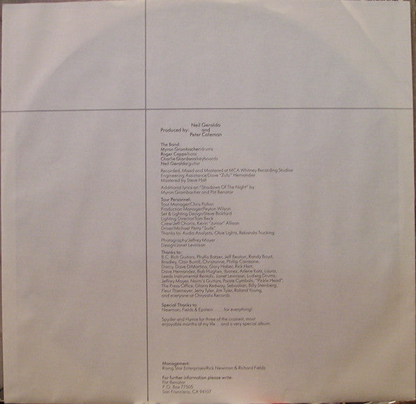 Pat Benatar : Get Nervous (LP, Album, Whi)