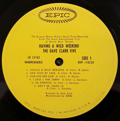 The Dave Clark Five : Having A Wild Weekend (LP, Album, Mono)