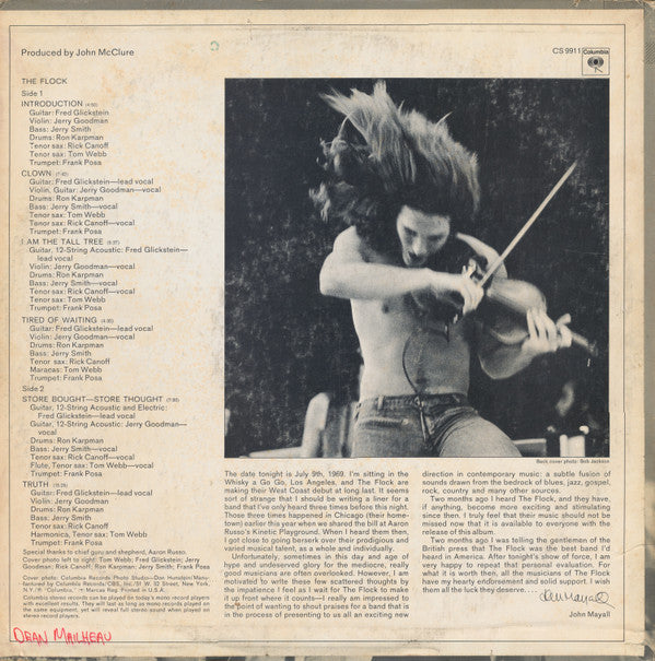 The Flock : The Flock (LP, Album, Pit)