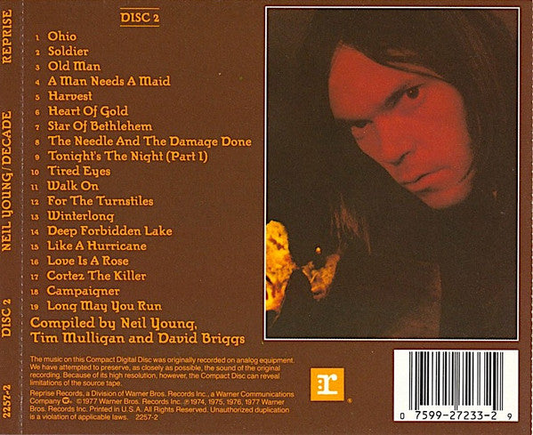 Buy Neil Young : Decade (2xCD, Comp, RE, SRC) Online for a great