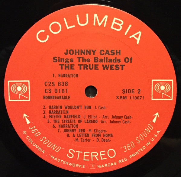 Johnny Cash : Sings The Ballads Of The True West (2xLP, Album)