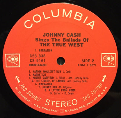 Johnny Cash : Sings The Ballads Of The True West (2xLP, Album)