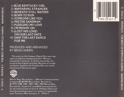 Emmylou Harris : Profile II: The Best Of Emmylou Harris (CD, Comp, Tar)