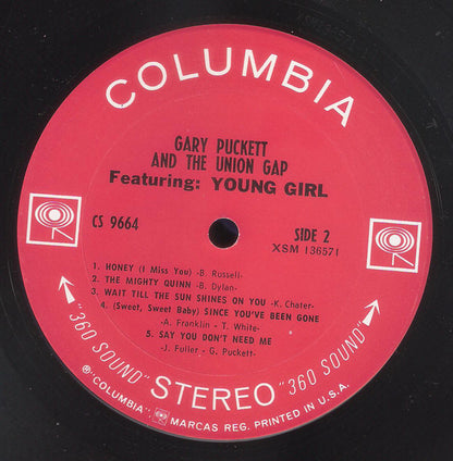 Gary Puckett & The Union Gap : Gary Puckett And The Union Gap Featuring "Young Girl" (LP, Album, Ter)