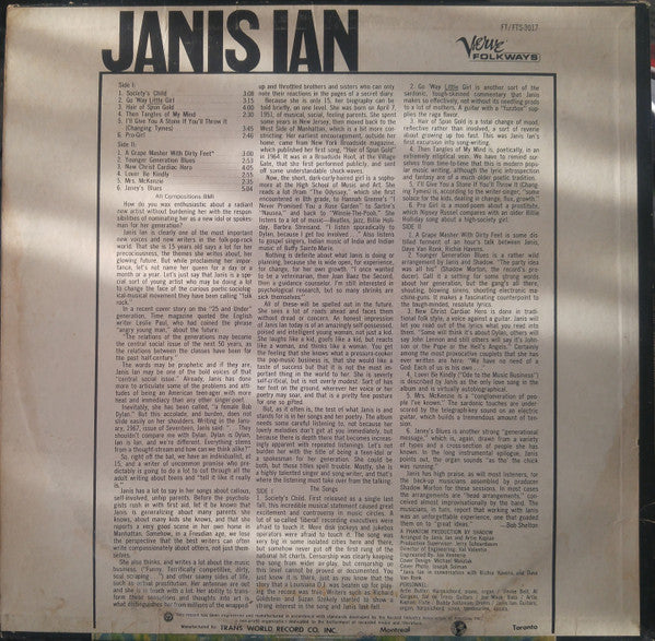Janis Ian : Janis Ian (LP, Album)