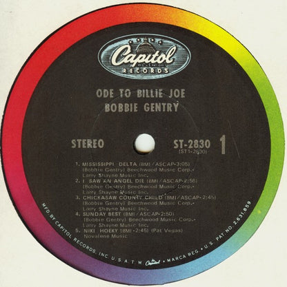 Bobbie Gentry : Ode To Billie Joe (LP, Album, Jac)