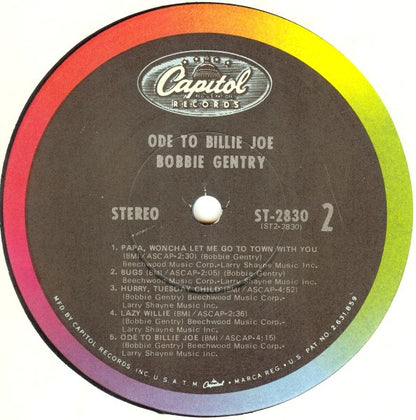 Bobbie Gentry : Ode To Billie Joe (LP, Album, Jac)