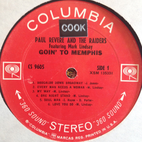 Paul Revere & The Raiders Featuring Mark Lindsay : Goin' To Memphis (LP, Album)