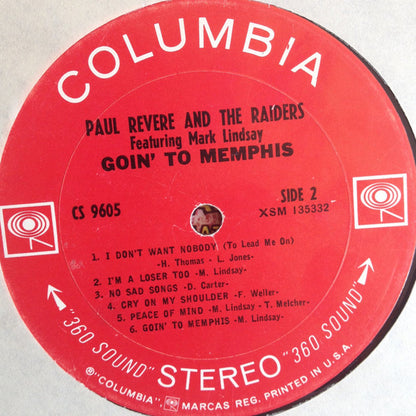Paul Revere & The Raiders Featuring Mark Lindsay : Goin' To Memphis (LP, Album)