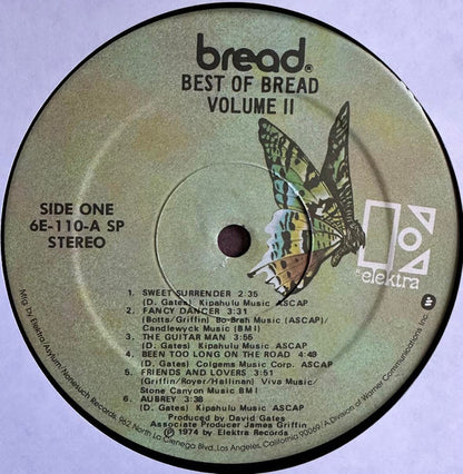 Bread : The Best Of Bread Volume Two (LP, Comp, SRC)