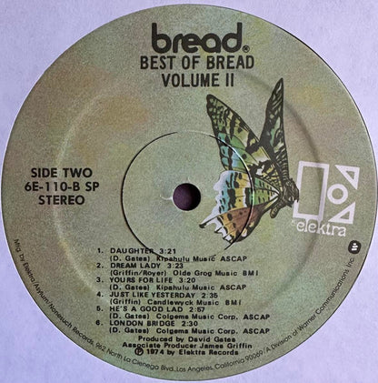 Bread : The Best Of Bread Volume Two (LP, Comp, SRC)