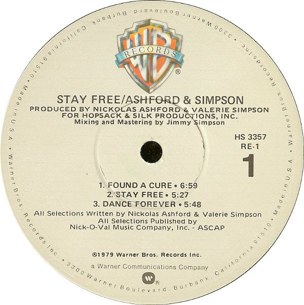 Ashford & Simpson : Stay Free (LP, Album, Win)