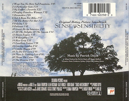 Patrick Doyle : Sense And Sensibility (Original Motion Picture Soundtrack) (CD, Album)
