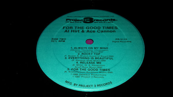 Ace Cannon, Al Hirt : For The Good Times (LP, Album, Dig)