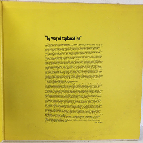 Fairport Convention : Angel Delight (LP, Album, Ter)