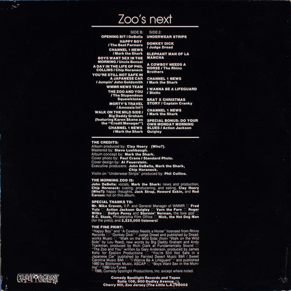 Various : 93.3 WMMR Zoo's Next (LP, Album)