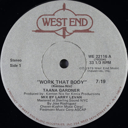 Taana Gardner : Work That Body (12", Single)