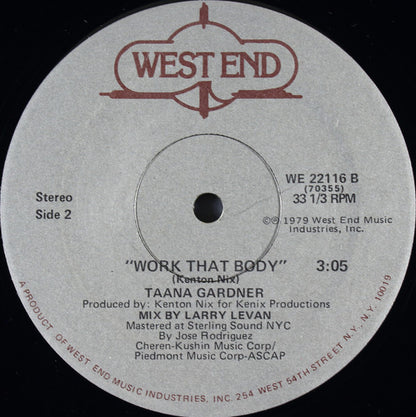 Taana Gardner : Work That Body (12", Single)