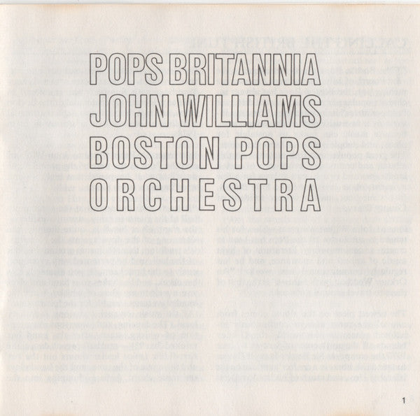 John Williams (4), The Boston Pops Orchestra : Pops Britannia (CD, Album)
