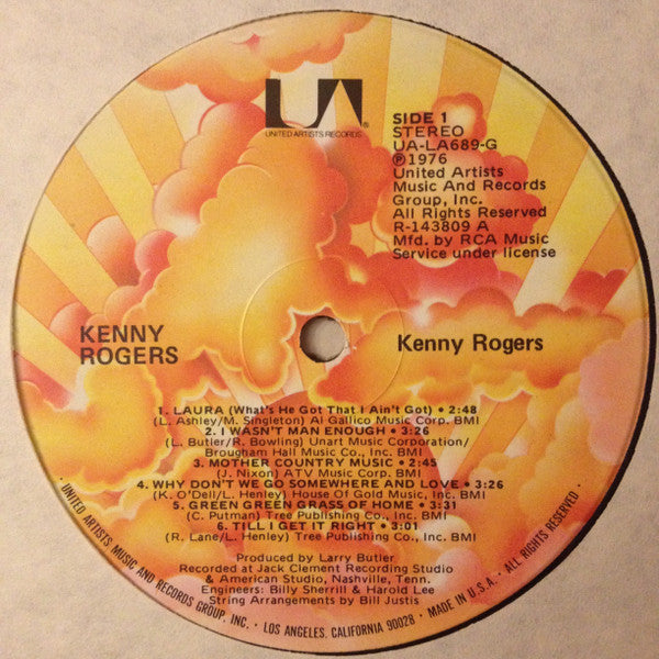 Buy Kenny Rogers : Kenny Rogers (LP, Album, Club, RE, Ind) Online